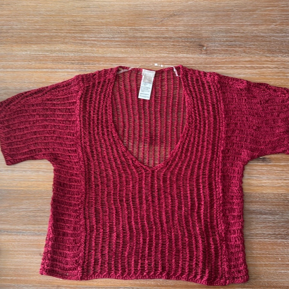 Loose Leave V Neck Sweater. NWOT by Chicos.